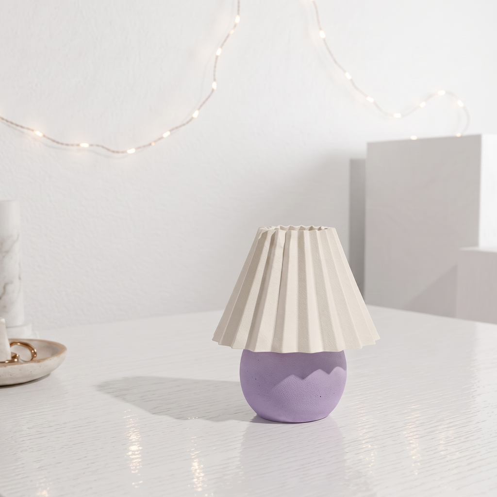 Violet Lamp Standing Clay Diffuser & Fragrance Oil